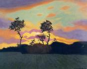 菲利克斯 瓦洛东 : Landscape at Sunset
